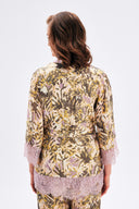 Floral Kimono With Lace Detail