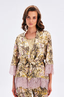 Floral Kimono With Lace Detail