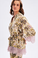 Floral Kimono With Lace Detail
