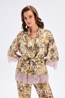 Floral Kimono With Lace Detail